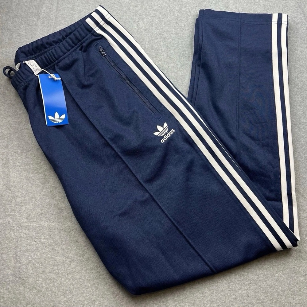 adidas Originals Beckenbauer Classic Track Pants Navy Blue Men's New